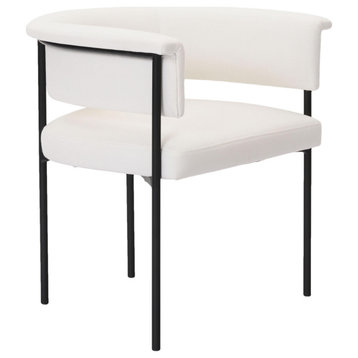 Taylor Performance Linen Dining Chair, Cream