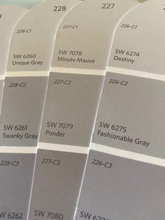 grey paint with lavender undertones