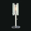Zylinder Table Lamp With Black and Chrome Finish and Clear Shade