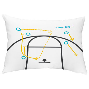 Alley Oop! 14"x20" Abstract Decorative Outdoor Pillow, White