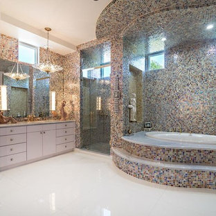 75 Beautiful Bathroom With Purple Cabinets And Granite Countertops
