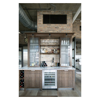 Denver Colorado Residence Loft Style Living - Industrial - Home Bar ...
