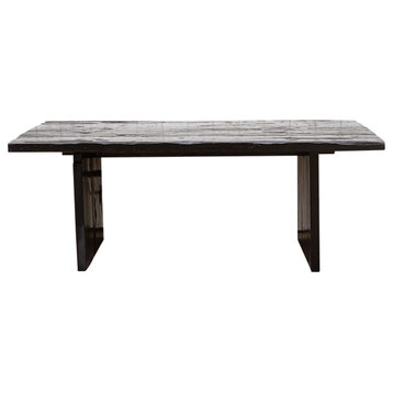 Rustic Modern Reclaimed Ironwood Black Dining Table