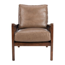 Leather accent chair