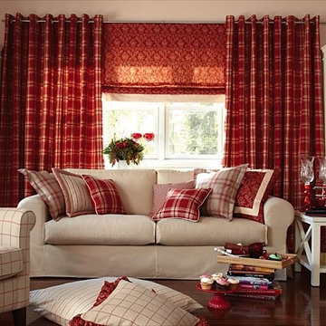Custom Pillows, Roman Shade & Panels