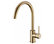 Traditional Single Lever Kitchen Sink Tap, Solid Brass With Swivel Spout, Gold