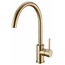 Traditional Single Lever Kitchen Sink Tap, Solid Brass With Swivel Spout, Gold