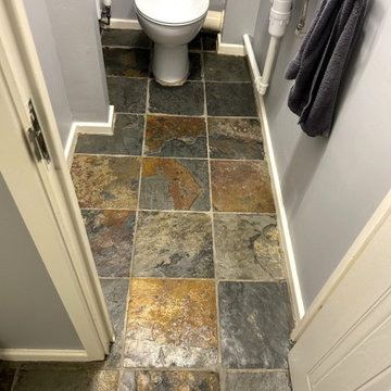 Renovating a Multi-Coloured Indian Slate Hallway Floor in Redditch