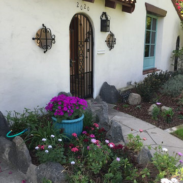 Spanish Style Home Garden Refresh with Dry River Bed