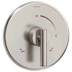 Symmons - Symmons Dia Shower Valve Trim Kit Wall Mounted with Single Handle, Satin Nickel - The Dia Single Handle Wall Mounted Shower Trim boasts a modern sophistication to complement contemporary bathroom designs. This shower trim has the durability to add contemporary styling to your bathroom for a lifetime. The valve cover plate features hot and cold indicators to ensure custom temperature setting with ease of use for everyone. This shower trim includes an escutcheon, shower lever handle, and the necessary installation hardware. You'll easily be able to update your bathroom without having to replace your valve. With features that are crafted to last and a style that is designed to please, the Symmons Dia Single Handle Wall Mounted Shower Trim is a seamless addition to your bathroom and is backed by our limited lifetime warranty.