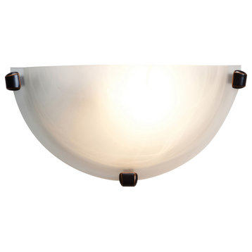Mona, 20417, Wall Sconce, Oil Rubbed Bronze Finish/Alabaster, Incandescent