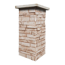 C147-DEEP SLATE STONE COLUMN WRAP (CAPS SOLD SEPARATELY) - Wall Panels