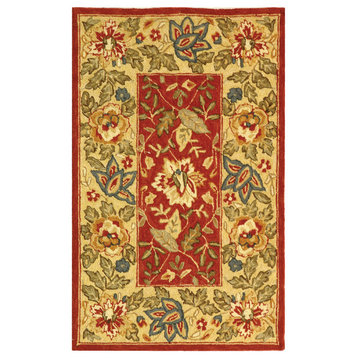 Safavieh Chelsea Collection HK140 Rug, Red/Ivory, 2'6"x4'