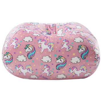 Loungie Bean Bag Covers Microfiber 32", Unicorn Light Pink