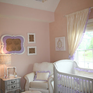 Princess Nursery in Lavender with Glitter Wall
