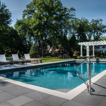 Glen Ellyn Swimming Pool, Spa Inside Pool, Pergola