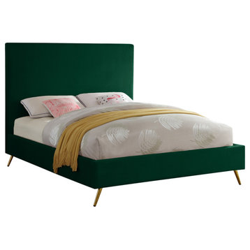 Jasmine Velvet Bed, Green, Full