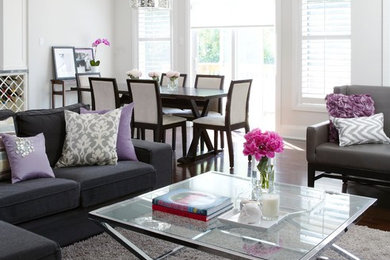 Example of a trendy family room design in Toronto