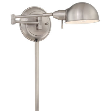 Lite Source LS-16753 Rizzo 1 Light Wall Sconce - Polished Steel