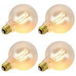 Aspen Creative Corporation - 10004-04 G125 Vintage Edison Filament Light Bulb, Clear, Set of 2 - Aspen Creative is dedicated to offering a wide assortment of attractive and well-priced portable lamps, kitchen pendants, vanity wall fixtures, outdoor lighting fixtures, lamp shades, and lamp accessories. We have in-house designers that follow current trends and develop cool new products to meet those trends. Product Detail