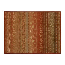 Radiant Impressions Crimson Striped Area Rug, 5'6" x 7'5" - Area Rugs