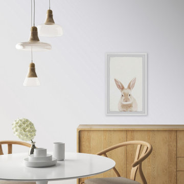 "Rabbit Close-up" Framed Painting Print