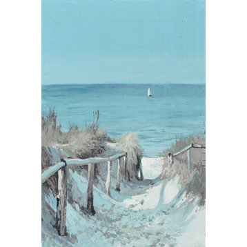 "Blue Ocean" Painting Print on Wrapped Canvas, 8"x12"