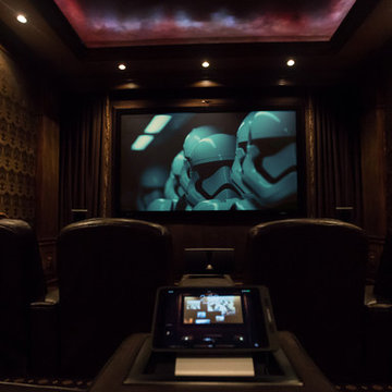 Home Theater in Westlake Hills- upgraded with JBL Synthesis
