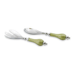 Julia Knight - Salad Serving Set, Kiwi Green, 2-Piece Set - Serving Utensils