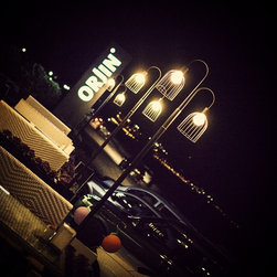 İkili End&uuml;striyel Lambader - Outdoor Floor Lamps