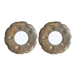 Metal Flower Mirror Pair - Products