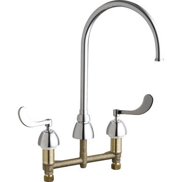 Chicago Faucets 786-GN8FCABCP Concealed Hot and Cold Sink Faucet