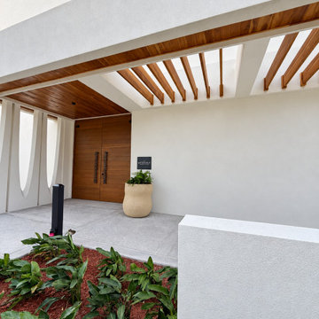 Luxury Resort Entrance | Custom Double Wood Doors – Hilton Aruba