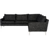 Nuevo Furniture Anders 2pc Sectional Sofa in Salt & Pepper/Silver