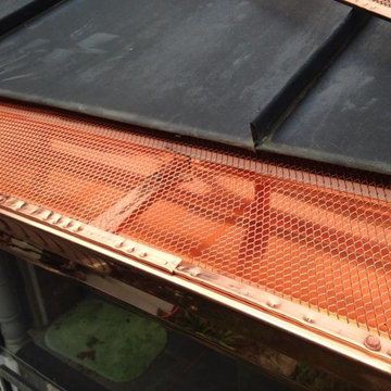 Copper "K" Style Gutters & Copper Screening