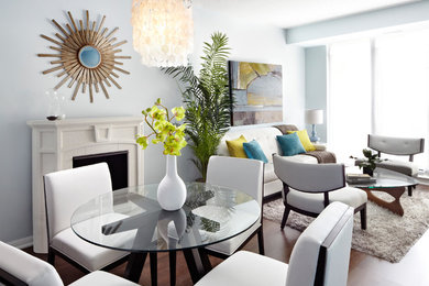 Example of a classic living room design in Vancouver