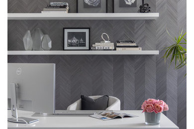Inspiration for a home office remodel in Boston