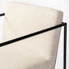 Stamford Light Beige Upholstered Seat With Wood Back, Metal Frame Bar Stool