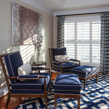 Navy Bedroom Sitting Area
