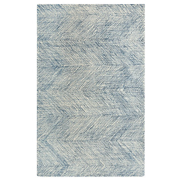 Rizzy Home ETC102 Etchings Area Rug 5'x7'6" Navy
