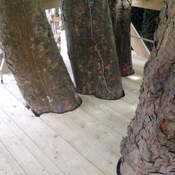 Kids Playground Tree-deck wrapped around 4 trees - Garden Playhouses