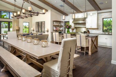 Inspiration for a tropical dining room remodel in Tampa