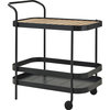 Roll Bartrolley Included. Teak Table Top, Lava Gray, Aluminum