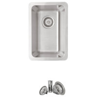 STYLISH 12 inch Single Bowl Undermount and Drop-in Stainless Steel Kitchen Sink