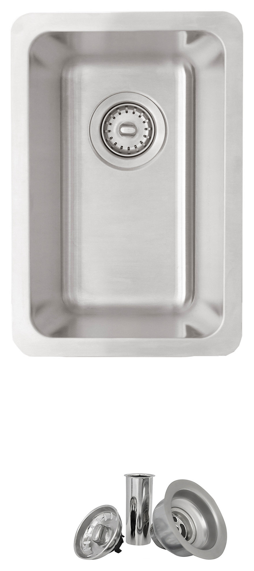 STYLISH 12 inch Single Bowl Undermount and Drop-in Stainless Steel Kitchen Sink
