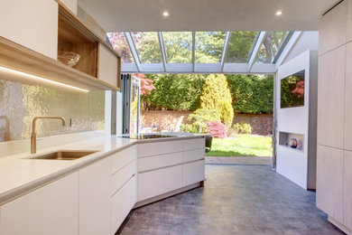 This is an example of a modern kitchen in Other.