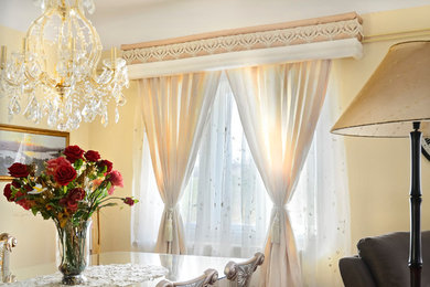 Example of a cottage dining room design in Other