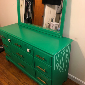 **SOLD** Emerald Green Restoration of a Colonial Dresser