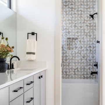 Graphic Tile Guest Bathroom | Northwest Hills, Austin, TX