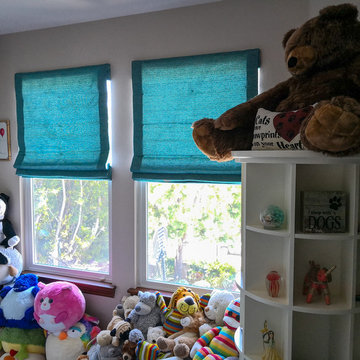 Blue Roman Shades